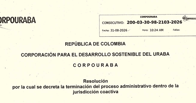 CORPOURABÁ cita a 20 personas y entidades para notificación personal