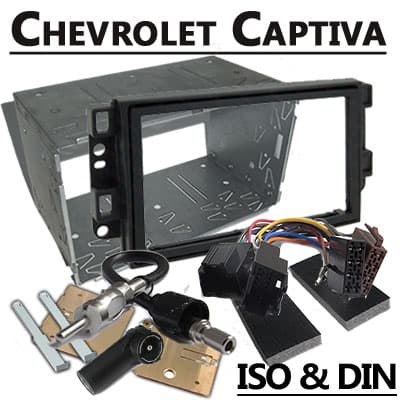Schwarzer Autoradio Adapterrahmen für Chevrolet Captiva mit CAN-B Technologie.