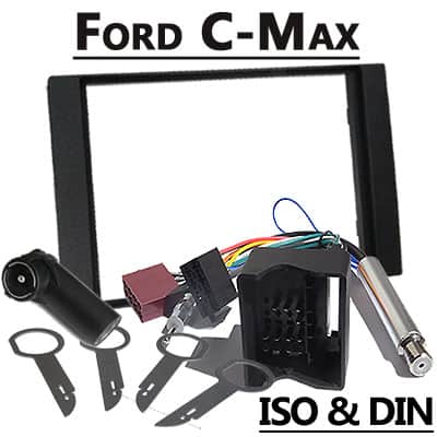 AUFNAHME_EINBAU_FORD_C-MAX_Neu_ Autoradio Adapter CAN-B, ISO & DIN, Einbauset 2023.
