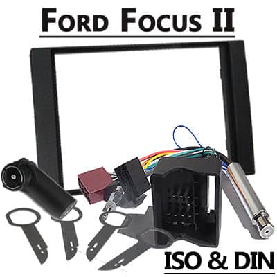 Aut radio Adapter Ford Focus II CAN-B, ISO & DIN compatible, schnell einbaubar.