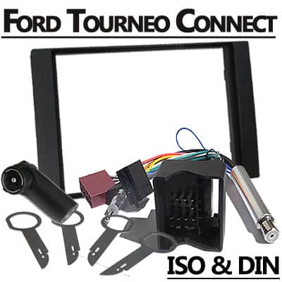 Ford-Tourneo-Connect Autoradio Adapter mit CAN-B Steuergerät, ISO & DIN kompatibel.