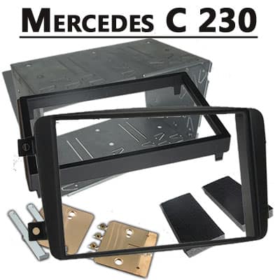 Ersatzrahmen für Mercedes C 230 Autoradio Adapter, CAN-B Kompatibilität, hochwertiges Fahrzeugzubehör.
