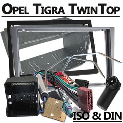 Auto Radio Adapter Opel Tigra TwinTop CAN-B, ISO & DIN kompatibel, einfache Installation.