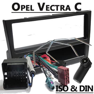 Steckeradapter für Opel Vectra C mit CAN-B Schaltkreis, ISO & DIN kompatibel.