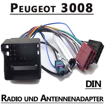 Peugeot 3008 Autoradio Adapter mit CAN-B Integration, Radio- und Antennenadapter.