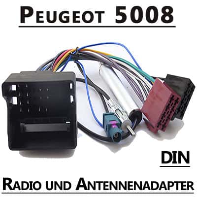Peugeot 5008 Autoradio Adapter mit CAN-B Kabel, Radio- und Antennenadapter.