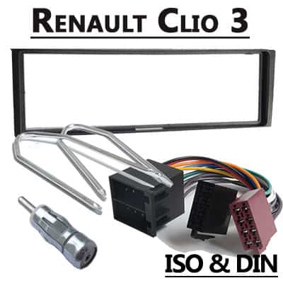 Autoradio Adapter Renault Clio 3, CAN-B Schnittstelle, ISO & DIN kompatibel.