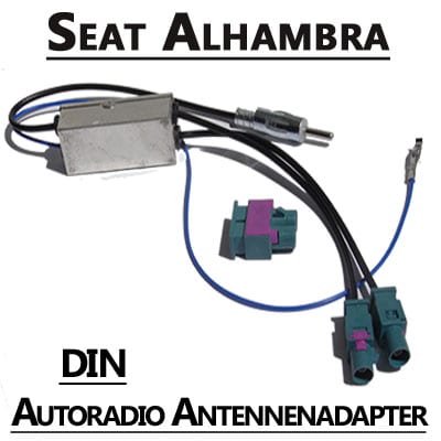 Autoradio Adapter mit CAN-B Anschluss für Seat Alhambra, DIN Format.