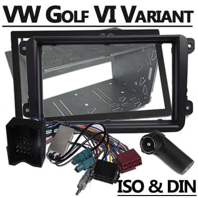 Hochwertiges Autoradio Adapter Gehäuse für VW Golf VI Variant, CAN-B kompatibel.