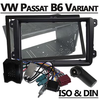 Autoradio Adapter VW Passat B6, CAN-B, DIN & ISO, Einbauset für Navigation.