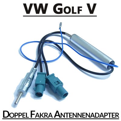 Doppel Fakra Antennenadapter für VW Golf V, CAN-B, Autoradio Adapter.