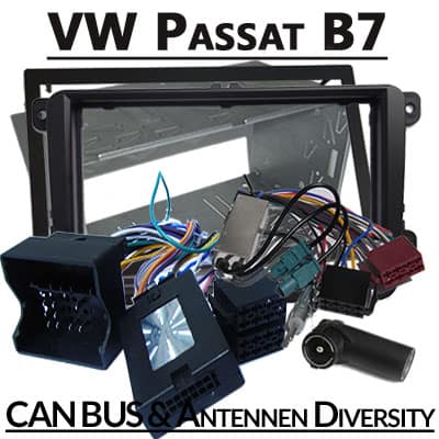 Autoradio Adapter für VW Passat B7, CAN-BUS, Antennenanschluss.