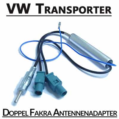 Doppelfakra Antennendapter für VW Transporter, CAN-B kompatibel, innovative Autoradio-Adapterlösung.