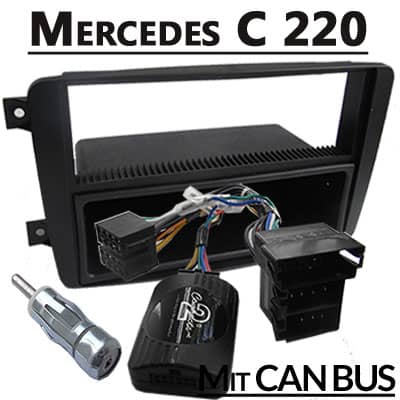 CAN-Bus Autoradio Adapter für Mercedes C 220, Plug & Play, einfache Installation.