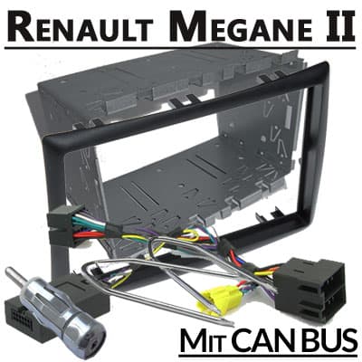 Flexibler Autoradio Adapter mit CAN-BUS Schnittstelle für Renault Megane II, einfache Nachrüstung.