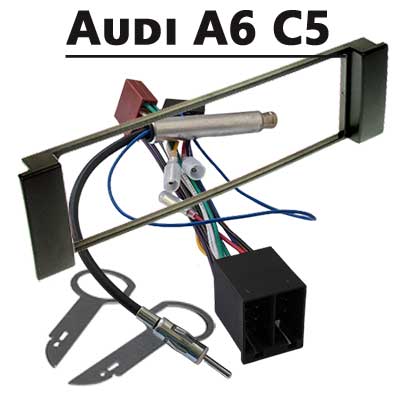 CAN-B Autoradio Adapter für Audi A6 C5, Kabelsatz, Steuergerät, CarPlay kompatibel.