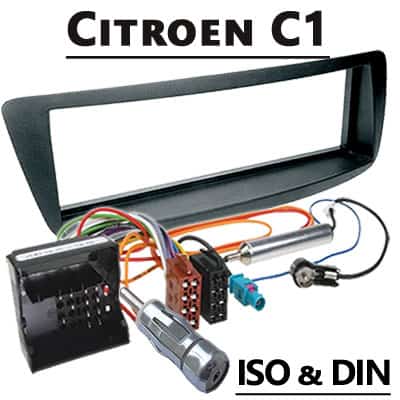 Autoradio Adapter für Citroen C1, CAN-B, ISO & DIN kompatibel.