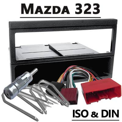 Auto Radio Adapter Mazda 323 mit CAN-B, ISO & DIN, Plug & Play.