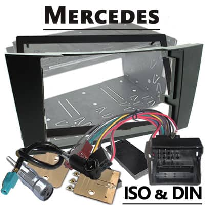 CAN-B Autoradio Adapter für Mercedes, einfache Integration, hochwertiges Kabelset.