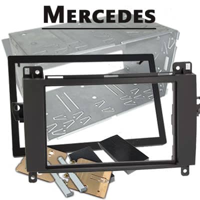 Schwarz-Display-Rahmen für Mercedes Autoradio, CAN-B kompatibel.