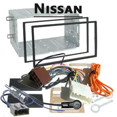 Edelstahl Autoradio Adapter für Nissan mit CAN-B, Komplettset für Car Multimedia Systeme.