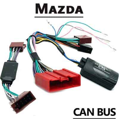 Flexibler Autoradio Adapter für Mazda mit CAN-Bus Technologie, einfache Installation.