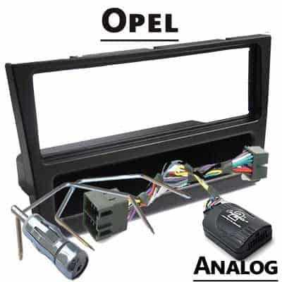 Steckplatz für Opel Autoradio Adapter mit CAN-B Schnittstelle, Analog, inkl. Kabel und Stecker.