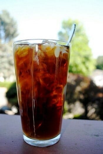 iced coffee on a table