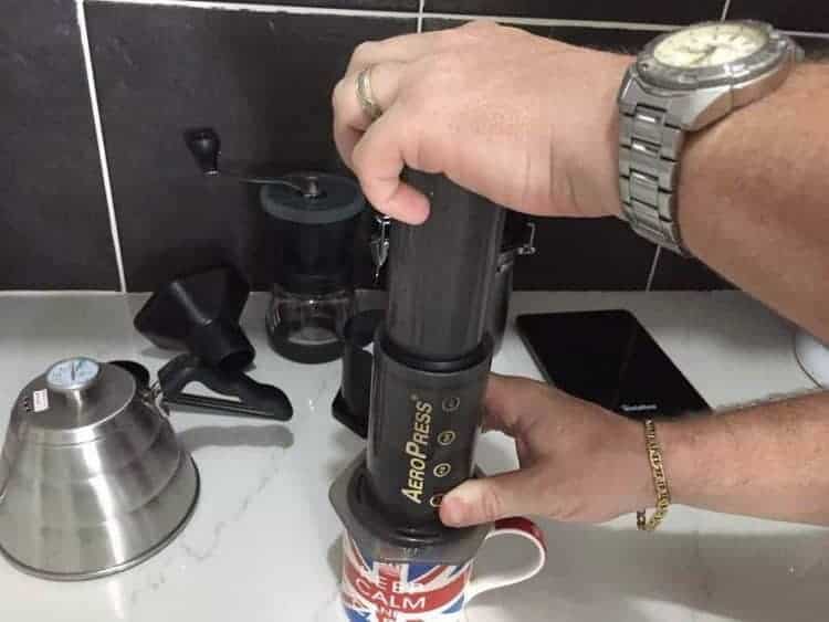 Flipping the Aeropress over