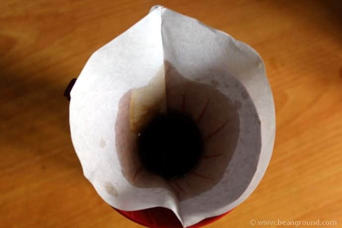 Top view coffee filter 