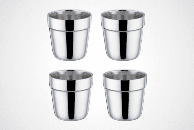 TeamFar Double Wall Stainless Steel Espresso Cups