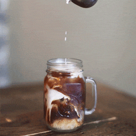 cold brew coffee being poured gif