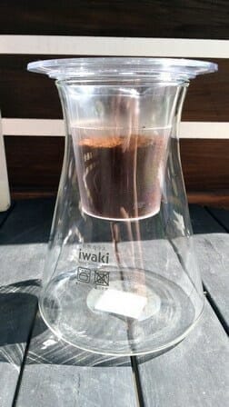 ground coffee added 