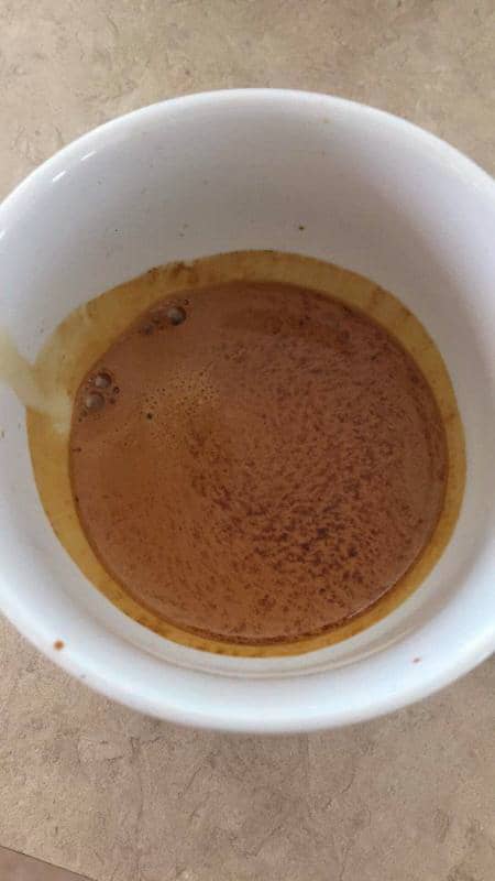 espresso shot with leveler