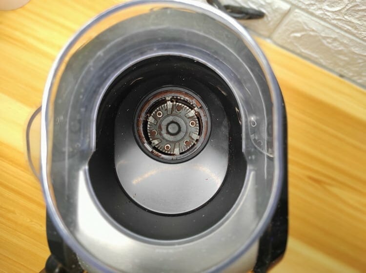 conical bur grinder krups top view