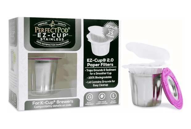 EZ-Cup Stainless Steel 1-Stream Reusable K Cup Coffee Pod for Keurig Product Image 620 x 420