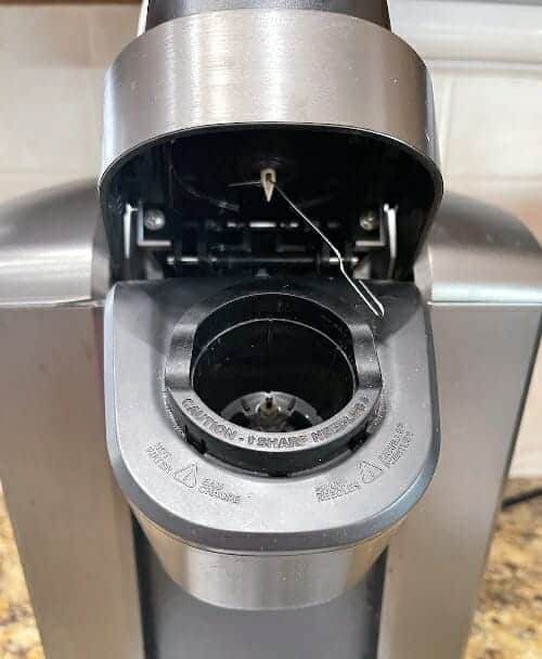 Keurig closeup needle clean