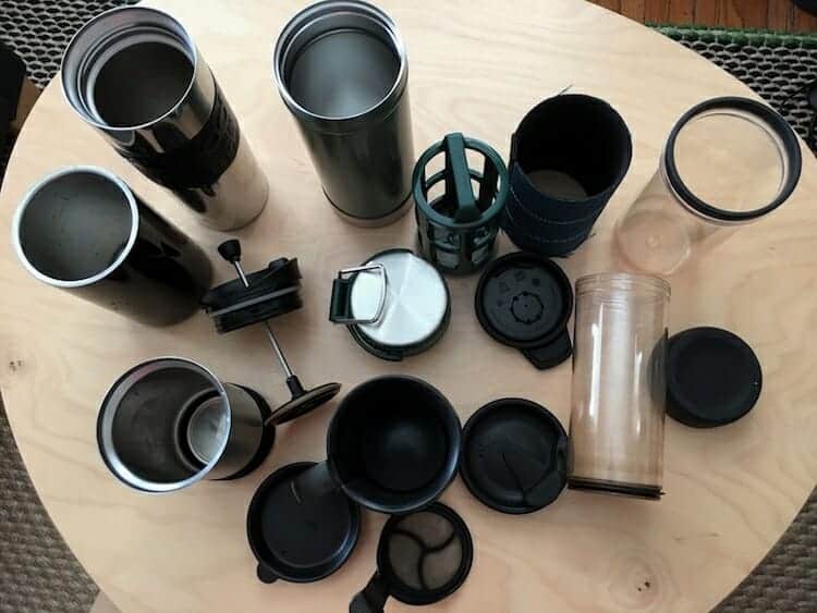 french press travel mug testing