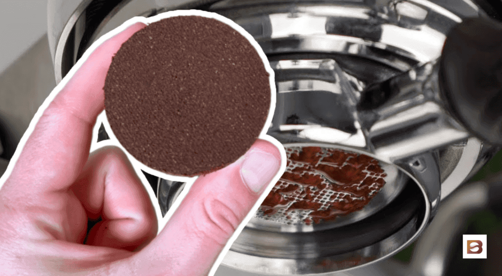 espresso puck stuck to grouphead