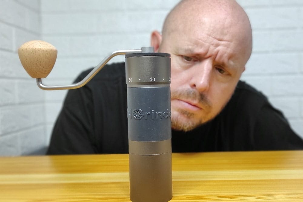 Mark Morphew looking at the KINGrinder K6