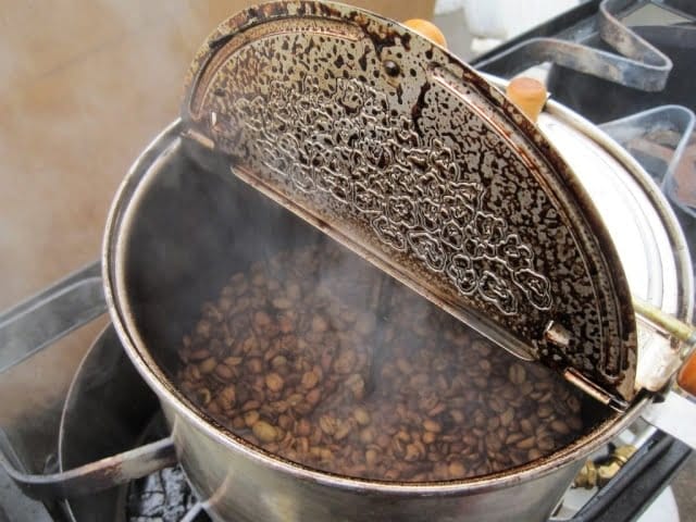 roasting your home grown coffee beans