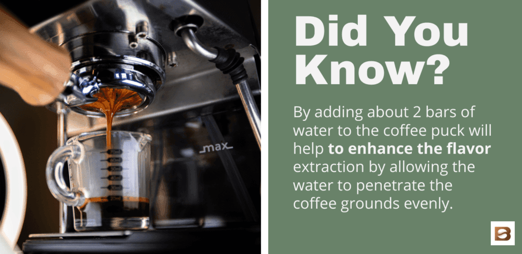 fun fact about pre infusion in espresso 