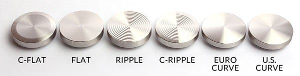 tamper shape flat or convex or rippled