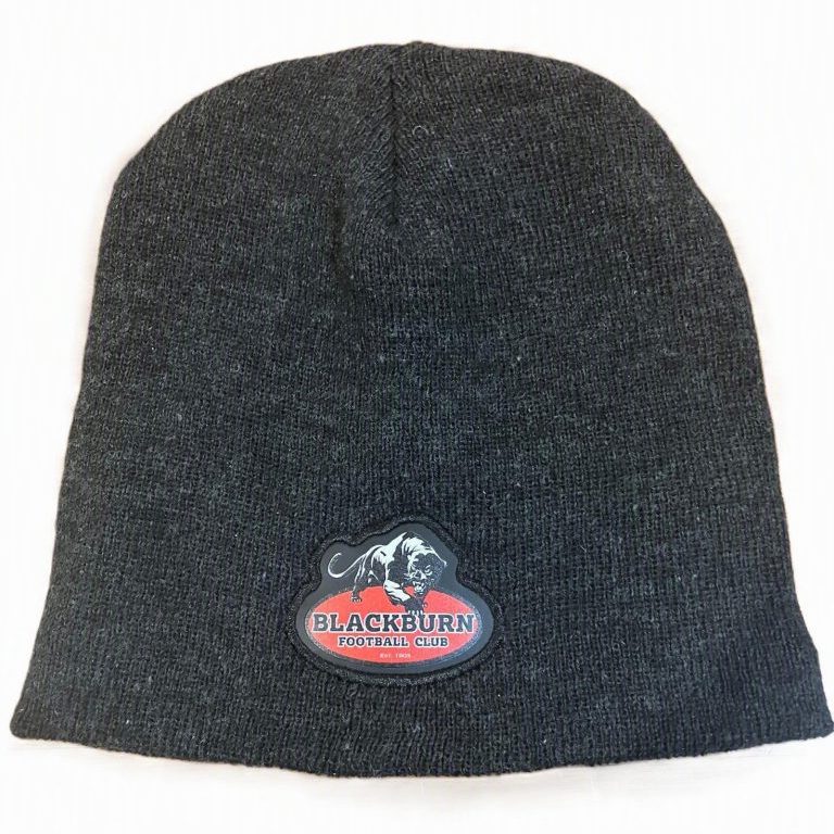 Charcoal skull beanie with Blackburn FC logo badge