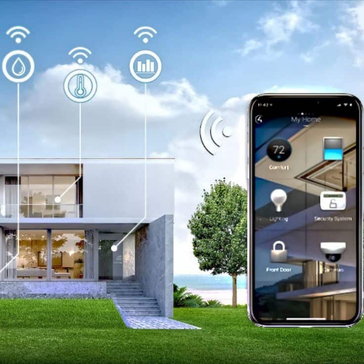 Wireless smart home security and climate management.