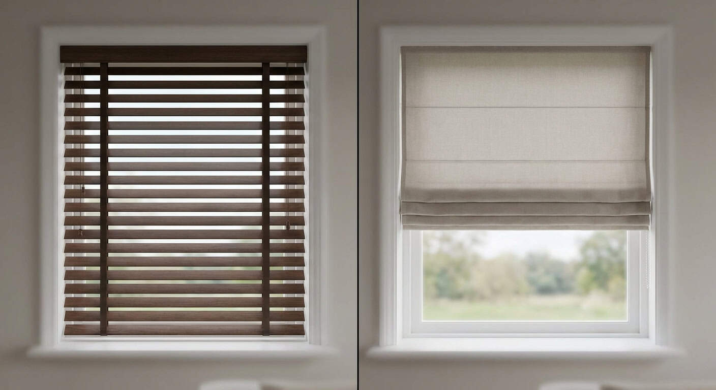 Elegant window blinds with modern design for home decor.