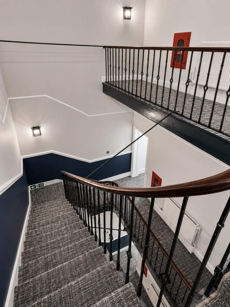 Georgian common stair — 28 York Place, Edinburgh