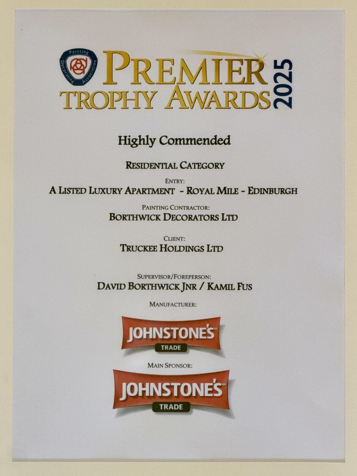 Highly Commended — Residential Category