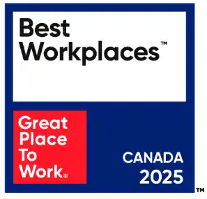 Best Workplaces Canada 2025 logo for About post.
