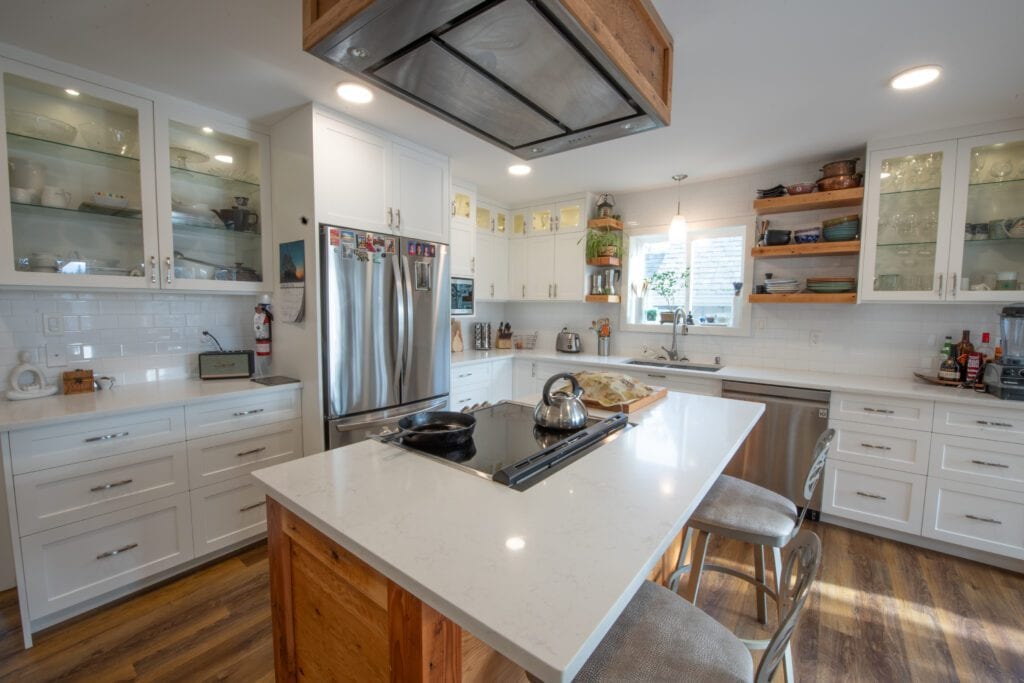 Custom kitchen cabinetry for this renovated Cumberland heritage home
